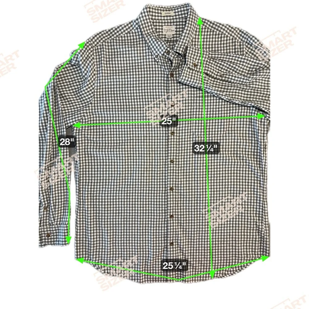 J. Crew Brushed Twill Shirt Mens XLarge T Casual Button Down gingham‎ classic